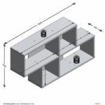 Mensola da parete NORA - Decoro rovere sabbia e antracite - L100 x A53 x P19,5 cm - Made in Germany - immagine 4