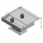 Tavolino bicolore con piano scorrevole - decoro LA grigio cemento e bianco lucido - L100 x H46,1 x P65 cm - Made in Germany - immagine 4