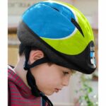 BLUE COMBO (casco + ginocchiere e gomitiere) SKIDS CONTROL - immagine 5