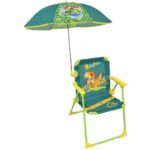 FUN HOUSE JURASSIC WORLD Sedia pieghevole da campeggio dinosauro - H.38.5 x L.38.5 x P.37.5 cm - Con ombrellone ø 65 cm - Per bambini - immagine 2