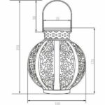 Lanterna in metallo vintage beige 10 lumens h17cm - galix - immagine 3