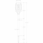 Torcia solare in resina 12 Ambrée LED Ambrée Ø 7,3 cm H47 cm - Galix - immagine 3
