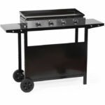 Garden Plancha Garden Max Merida - 4 luci - su un carrello - acciaio smaltato - 75 x 35 cm - nero