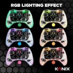 Konix - Controller wireless Crystal per Nintendo Switch, Switch OLED, PC e PS4 - immagine 4
