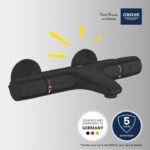 Miscelatore termostatico per vasca/doccia - GROHE Precision Trend - 1022162432 - Nero opaco - Montaggio a parete esterna - Risparmio idrico - immagine 2