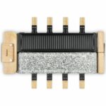 Macchina per raclette 3 in 1 WOD360 HKoeNIG: raclette + pietra refrattaria + griglia - 8 persone - Superficie di cottura 41,5 x 21,2 cm - 1400 W