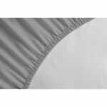 Lenzuolo con angoli - HOME LINGE PASSION - HP71761 - 90 x 190 cm + cuffia 30 cm - Microfibra - 82 g - Grigio chiaro - immagine 3