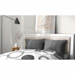 Set di 2 federe - HOME LINGE PASSION - 50 x 70 cm - Grigio antracite - immagine 2
