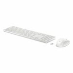 HP 650 - set tastiera e mouse - AZERTY francese - bianco - immagine 3
