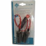 Doppia presa accendisigari 12/24V - HTC EQUIPMENT - Con presa universale 10A e cavo rosso 20cm - immagine 2