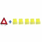 Pacchetto di sicurezza - HTC EQUIPEMENT - 1 triangolo di emergenza + 2 giubbotti di sicurezza per adulti XL - immagine 2
