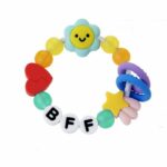 Braccialetto dell'amicizia da dentizione - INFANTINO - 316790 - Silicone - Migliore amico per sempre Amici per la vita