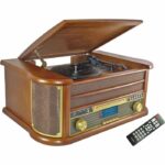INOVALLEY RETRO29E-N Sistema Hifi in vinile stile retrò - Bluetooth 5.0 - 2x20W - Lettore audio CD / K7 - Radio FM - 2 porte USB