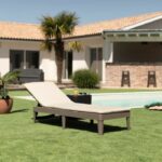 ALLIBERT by KETER - Lettino prendisole Jaipur a 4 posizioni con cuscino - imitazione rattan - colore cappuccino. - immagine 5