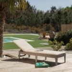 ALLIBERT by KETER - Lettino prendisole Jaipur a 4 posizioni con cuscino - imitazione rattan - colore cappuccino. - immagine 6