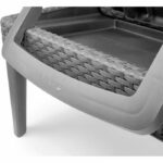 Lettino prendisole con cuscino grigio scuro - imitazione rattan intrecciato - ALLIBERT by KETER - 4 posizioni - JAIPUR - immagine 4
