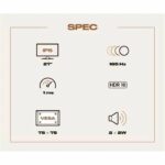 Schermo da gioco - JAPANNEXT - 27 WQHD - 165Hz - DP 1.4 - HDMI 2.0 - Supporto ergonomico - immagine 4