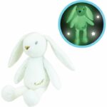 JEMINI Luminou Coniglio bianco Peluche naturale e luminoso funziona senza batteria +/- 20 cm
