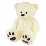 Orsetto Crema Peluche con Fiocco +/- 100 cm - PLANET PLUCH - Orsetto Crema Grande da 1 metro, irresistibilmente morbido.