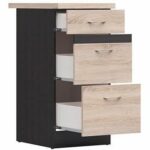 Junona Kitchen Basse mobili 40 cm - 3 cassetti - Trovos - Chene Sonoma - immagine 2