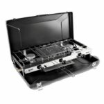 Fornello a gas - KAMPA - Fornello - 2 fuochi e 1 griglia - Nero - immagine 2