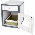 KERBL - Lettiera per gatti - 58 x 45 x 60 cm - IDA - Bianco/blu - - immagine 6