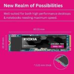 SSD - KIOXIA - EXCERIA PRO - 2 TB, M.2, 7300 MB/s in lettura, 6400 MB/s in scrittura, per laptop - immagine 3