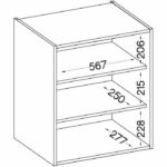 Mobile alto con ante battenti - Grigio opaco - L 60 cm x P 31,6 x H 72 cm - LASSEN - immagine 5