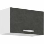 Mobile cappa con anta basculante - Grigio opaco - L 60 x 31,6 x H 36 cm - LASSEN