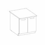 LASSEN Base cucina sottolavello L 80 cm - Decoro rovere chiaro Sonoma - immagine 2