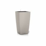 Vaso da fiori LECHUZA Cubico Color 40 - set completo, marrone sabbia