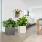 Vaso da fiori LECHUZA Cube Premium 40 - set completo, nero lucido - immagine 5