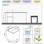 Vaso da fiori - LEC - Cube Premium 50 - bianco lucido - resistente alle intemperie e ai raggi UV - immagine 2