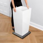 Vaso da fiori - LEC - Cubico Premium 40 - Rosso - Con riserva d'acqua - Kit completo - immagine 3