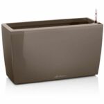Vaso da fiori LECHUZA Cararo Premium - set completo, tortora lucido