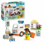 LEGO DUPLO 10447 L'ambulanza e l'autista - Giocattolo interattivo per bambini dai 2 anni in su