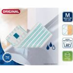 LEIFHEIT Clean Twist M Ergo micro duo 52123 Fodera di ricambio in microfibra per mocio piatto, pulisce delicatamente e assorbe - immagine 2