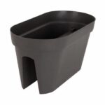 ARTEVASI Jardiniere per balcone Capri - 30 x 60 x H 30 cm - 26,8 L - Grigio antracite