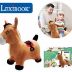 LEXIBOOK Pony gonfiabile da salto in peluche
