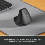 Logitech Lift Mouse Wireless Verticale Ergonomico, Ricevitore USB Bluetooth o Logi Bolt, Silenzioso - Grafite - immagine 2