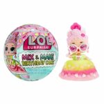 LOL Surprise Mix & Make Birthday Cake - Mini bambola 7,5 cm, vestito a forma di torta - Crea e decora - Modello casuale