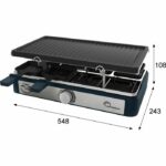 Griglia per raclette rettangolare - LITTLE BALANCE - Maxi Grill & Cheese - 1400 W - 8 persone - Design Moo / Pepper - immagine 3