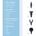 Pistola massaggiante - LITTLE BALANCE - Sport Relax - 6 velocità - 4 testine - Nero - immagine 5