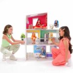 Rainbow High Townhouse - Casa in legno di 3 piani e 6 camere - Ascensore funzionale e mobili mobili - immagine 2