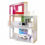 Rainbow High Townhouse - Casa in legno di 3 piani e 6 camere - Ascensore funzionale e mobili mobili - immagine 4