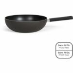 Premier Chef - Wok 32 cm - LIVOO - MEP156N - Antiaderente senza PFOA né PFOS - Manico in silicone - Tutti i piani cottura, inclusa l'induzione