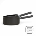 Set di 2 pentole - LIVOO - MEP154N - Antiaderente senza PFOA né PFOS - Manico in silicone - Tutti i piani cottura, inclusa induzione
