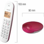 Telefono cordless fisso - LOGICOM - DECT ILOA 150 SOLO - Lampone - Senza segreteria telefonica - immagine 2
