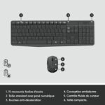 Kit tastiera mouse LOGITECH MK235 - Wireless - AZERTY - Ricevitore USB - immagine 6