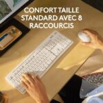 Pack Keyboard Mouse - Wireless - Logitech - MK295 - SilentTouch - Tastierino numerico - Tastiera francese AZERTY - Bianco - immagine 3